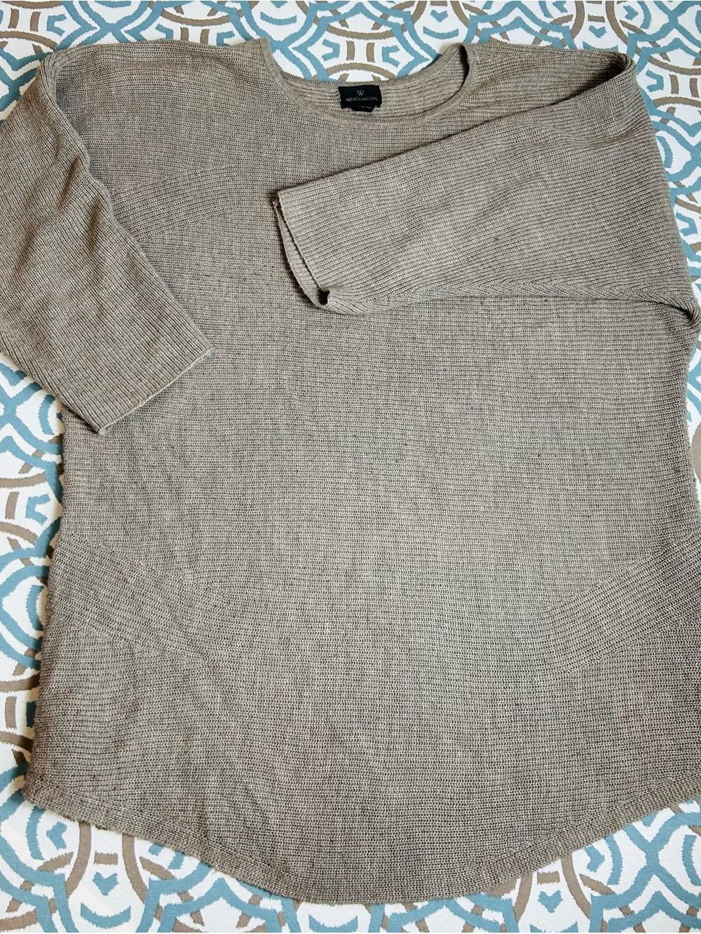 Worthington Women's Scoopneck Ribbed Sweater in Taupe